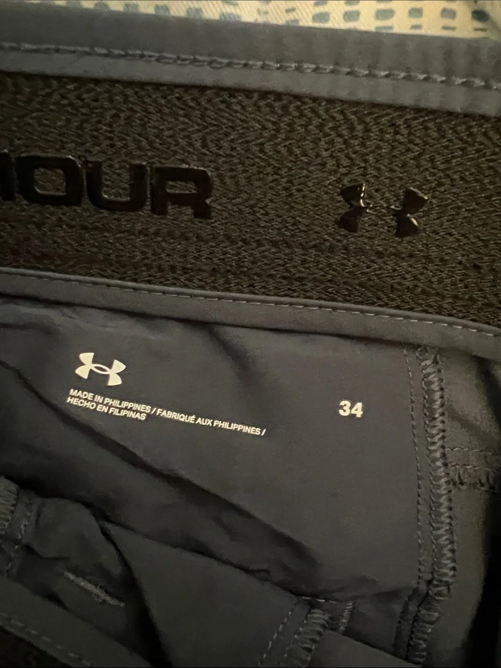 Under Armour Men’s Blue Gray Golf Shorts Size 34